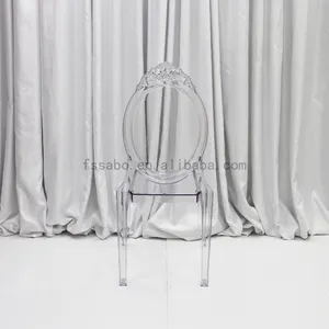 Offre Spéciale français dos rond résine transparente acrylique empilable fort clair Banquet Chiavari réception chaise de salle à manger pour mariage