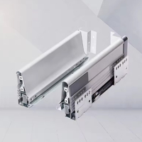 Armoires de cuisine modulaires Système de tiroirs de cuisine Fermeture en douceur Glissière de tiroir en métal