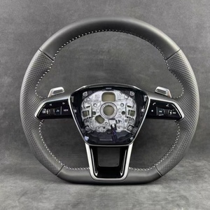 Volant de voiture en cuir perforé pour <span class=keywords><strong>Audi</strong></span> B8 C7 A6 C8 A8 S3 <span class=keywords><strong>Rs3</strong></span> Rs7 S5 R8 S4 B8.5 SQ5 S4 B8.5 Q3 Q5 Q7 - Product Image 6