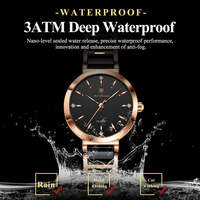 Montre pour femme Poedagar 505, boîtier en alliage, bracelet en acier inoxydable, étanche, quartz, élégante, montre sélectionnée pour femme, cadeau
