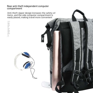 Fashion Gym Backpack Nylon Zipper Closure Unisex Travel Casual <b>Computer</b> <b>Bag</b> 20-37L Anti-Theft Design - Product Image 4