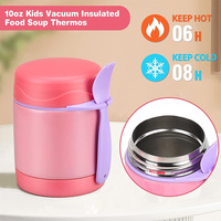 Logo personnalisé 10oz Thermos Bocal Alimentaire Double Paroi Fiole Alimentaire Boîte À Lunch Sous Vide Pour Enfants Avec Fourchette
