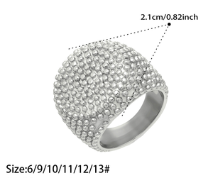Stainless steel grain pattern <b>ring</b>, retro <b>circle</b> wide <b>ring</b>, cross-border best-selling accessory - Product Image 3