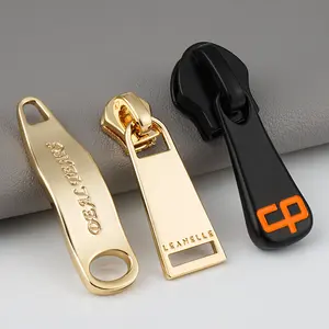 High Quality Zipper Puller 5# 7# Gold Suitcase Zipper Pull Metal Custom Zip Puller For Luggage Jackets Backpack Boots Purse Coat