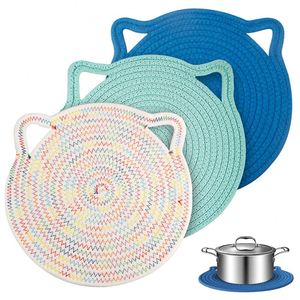 <b>Large</b> Modern Classic Cotton Rope Placemat Indoor Outdoor Dining Table Protection Bar for Hotels Parties Christmas Fabric Gifts - Product Image 1