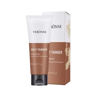 80ml Bronzer crema autoabbronzante senza sole idratante a lunga durata affascinante per la cura della pelle nera per il corpo