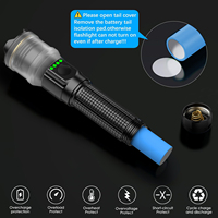 Projecteur tactique LED haute puissance 500m, rechargeable par USB, étanche, faisceau réglable, commande en gros, étiquette privée personnalisée C5