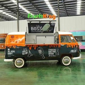 รถเทรลเลอร์บรรทุกอาหารเคลื่อนที่กลางแจ้งขนาดเล็กรถลากสำหรับร้านกาแฟไอศครีมลูกกวาดทำจากไฟเบอร์กลาสทนทาน - Product Image 1