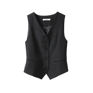 Abito <span class=keywords><strong>gilet</strong></span> <span class=keywords><strong>grigio</strong></span> giacca da <span class=keywords><strong>donna</strong></span> nuovi top <span class=keywords><strong>gilet</strong></span> corti senza maniche - Product Image 3