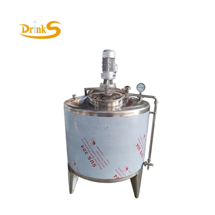 500L 1000 Liters 304 / 316L Stainless Steel Electric Heating Jacketed Mixing Tank