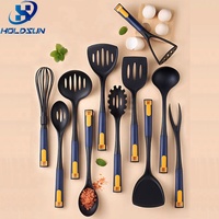 Ensemble d'ustensiles de cuisine multifonctionnels légers, résistants à la chaleur, de qualité alimentaire, 5 pièces, en nylon, avec spatule, pelle et louche