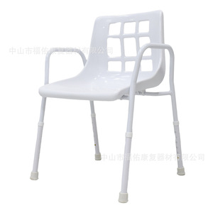 Silla de Baño de Rehabilitación Fuyou, Aleación de Aluminio, Blanca, Altura Fija Ajustable, para Uso en Ducha para Personas Mayores - Product Image 5