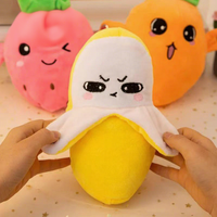 Boneka Musik Buah Interaktif Stroberi Pisang Wortel dengan Suara Ketukan, Hadiah Pesta Seru, Grosir, Custom OEM