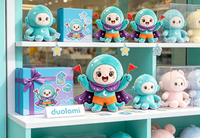 Peluche personnalisée de pieuvre de dessin animé, adorable poupée en peluche de pieuvre pour souvenir, jouet en peluche personnalisé OEM ODM