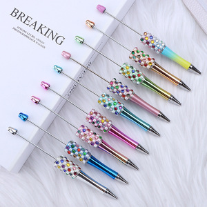 NEW DIY Rainbow Pearl <b>Bead</b> Ballpoint Pens Colorful UV Plated <b>Beads</b> Ball Gifts Pen for Students - Product Image 3