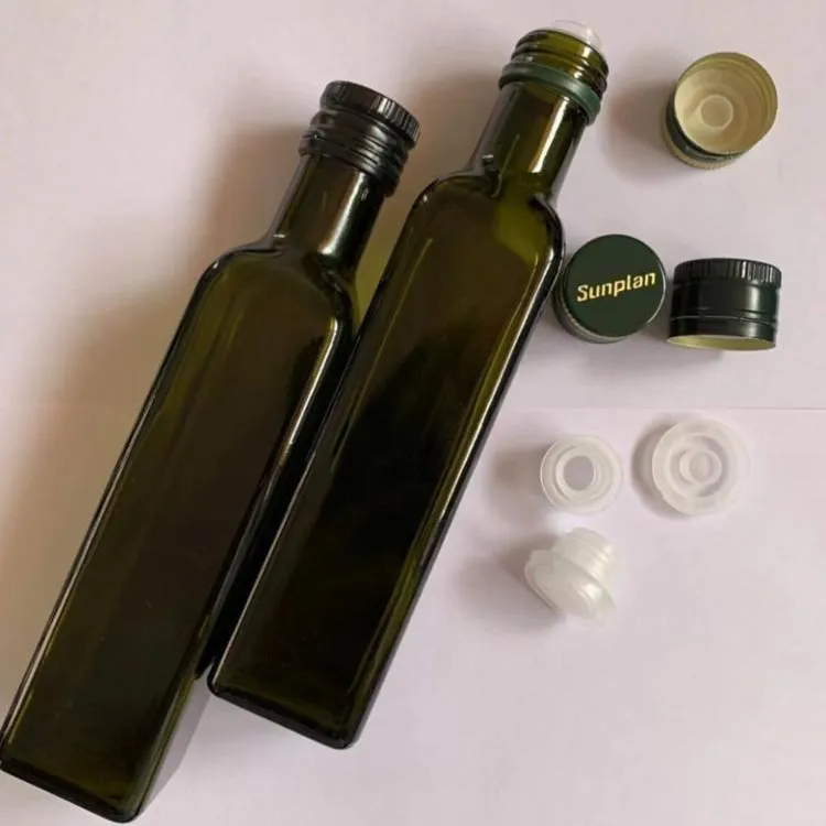 Olive OilボトルPlastic Cap Aluminum Plastic CapためGlass Bottle