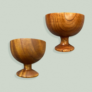 Handmade Acacia Wood Bowl <b>Set</b> Round Noodle Soup Bowl For Hotel Coffee <b>Tea</b> Gifting Adult Use Solid Color - Product Image 4