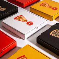 Boîtes à pizza brunes vierges personnalisées en carton ondulé