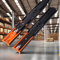 Glissières de tiroir de meuble à fermeture douce, largeur 45 mm, capacité de charge 31-50 kg, adaptées à la chambre à coucher, à la salle de sport, à l'entrepôt, ouverture par pression