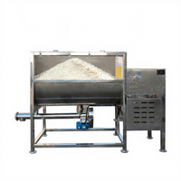 Mélangeur de poudre horizontal HUAZHIYI, 5,5 kW, acier inoxydable, capacité 1000 L, moteur AC 380 V, multifonctionnel pour le mélange de poudres alimentaires