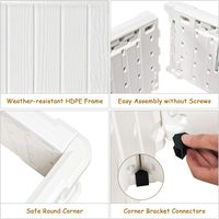 Usine directe moderne Texture bois Style HDPE 4 FT carré jardinière pour extérieur légume fleur herbe plantation