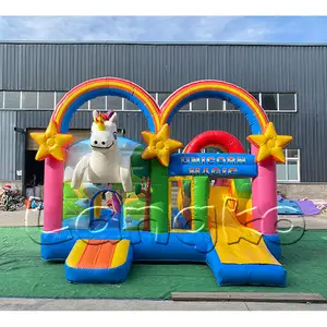 Commercial PVC inflatable ultimate jumping combo custom unicorn magic bounce house