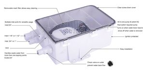 Singflo 12V 750GPH Elektrisches Dusch- und Abwasserpumpensystem Auto-Bil/Drain-Box für Wohnwagen/Boot/Yacht - Product Image 5