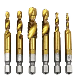 6542 Hex Shank el dokunun HSS vida Spiral noktası konu metrik tak matkap uçları M3 M4 M5 M6 M8 M10 fit metal çelik