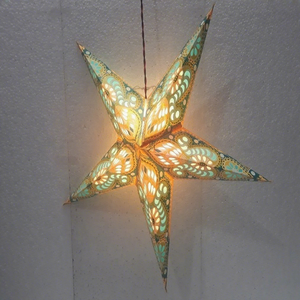 Nouveaux designs de lampes étoiles imprimées, abat-jour en papier en forme d'étoile de Noël, 60 cm, décoration intérieure, marque LAXMANS, vente en gros en provenance d'Inde - Product Image 1
