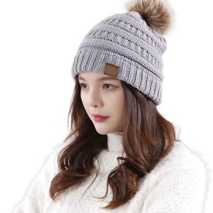 Multi-color Women's Winter Beanie <strong>Hat</strong> with Pom Pom, Cable Knit Slouchy Skull Cap, Warm Soft Elastic Knitted <strong>Hats</strong> - Product Image 5