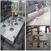 Manipulateur pneumatique industriel et bras robotique |   Pince électrique / pneumatique / à vide pour sacs de ciment, bois, verre, tôles métalliques