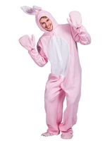 Adulte drôle rose lapin combinaison fête lapin de Pâques Costume Halloween Cosplay Animal Costume