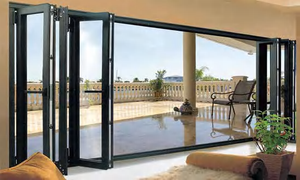 Portes accordéon en aluminium résistant aux ouragans <span class=keywords><strong>pour</strong></span> l'extérieur, pliables, à double battant, isolation thermique, faible émissivité, <span class=keywords><strong>pour</strong></span> salle de bain et chambre à coucher - Product Image 2