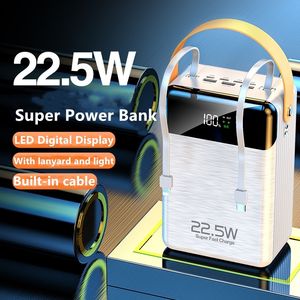 Banco de energía de gran capacidad de 100000mAh con luces de Camping Cable incorporado 22,5 W PD carga rápida Super banco de energía para exteriores 100000Mah - Product Image 6