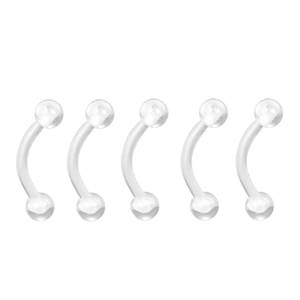<strong>Piercing</strong> Set Supplies 50pcs/set Clear <strong>Piercing</strong> <strong>Retainers</strong> Flexible Bioflex Acrylic Eyebrow Tongue Barbells Piercings Set - Product Image 6