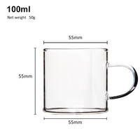 Petite tasse à café réutilisable en verre sans BPA, compatible lave-vaisselle et micro-ondes, cadeau unisexe