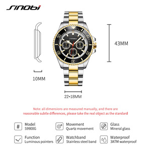Montre Chronographe à Quartz pour Homme avec Grand Cadran de 43 mm, Aiguilles Lumineuses et Aiguille des Secondes en Forme d'Avion - Product Image 6