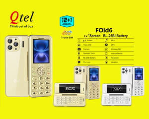 Téléphone portable pliable Qtel Fold6 Triple SIM avec écran de 2,4 pouces, fonction calculatrice et batterie BL-25BI - Product Image 4