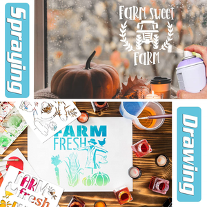 Pochoirs pour <span class=keywords><strong>animaux</strong></span> de ferme, 18 pièces, <span class=keywords><strong>peinture</strong></span> sur mur en bois - Product Image 4