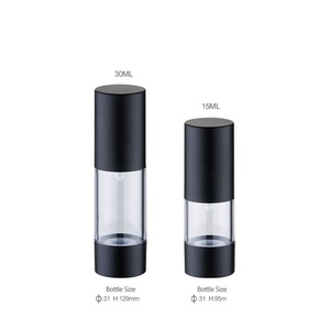 Bouteille de pompe sans air cosmétique vide de 30ml bouteille de lotion sans air noire, garrafa Com <span class=keywords><strong>Bomba</strong></span> Sem Ar, bouteille de pompe sans air 100 ml noir - Product Image 4