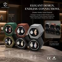 Estuche de Lujo para Relojes Modular Hexagonal con Conexión en Cadena Daisy Chain, USB Tipo-C, Modo de Rotación Dual y Apilable