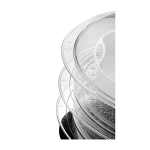Vaporiera elettrica a 3 livelli con base in acciaio inossidabile, vassoi trasparenti e coperchio per una cucina sana - Product Image 3