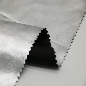 Полиэфирная ткань 240T pongee с серебряным покрытием затемнение для использования зонтиком