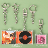 YUZMEI Mini CD porte-clés NFC disque vierge Album de musique porte-clés blanc NFC CD étui pendentif pour porte-clés décorations
