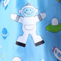 Imperméable pliable portable en PVC bleu pour filles et enfants, personnalisable, étanche, idéal pour les voyages - Vente chaude