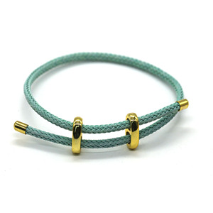 Bán Buôn Hợp Thời Trang Đồ Trang Sức Vòng Đeo Tay 18K Mạ Vàng Clasp Có Thể Điều Chỉnh Đa Màu Sắc Dây Thép <span class=keywords><strong>Rope</strong></span> Vòng Đeo Tay - Product Image 5