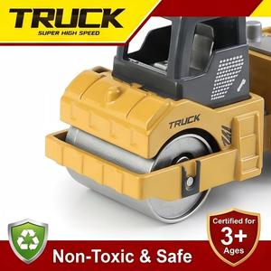 HTL Coche de Juguete de Metal Fundido a Presión, Vehículo de Construcción, Camión de Juguete a Escala 1/64, Mini Camión de Fricción, Coche de Juguete Deslizante para Niños - Product Image 5