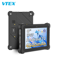 Tablet Industri Tangguh 8 Inci MTK8788 RAM 8G ROM 128G Opsional 4G 5G GNSS NFC Pemindai Sidik Jari Tablet Android Tangguh Laptop