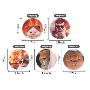 Pin Redondo Decorativo con Diseño de Gato Meme Divertido para Mochila, Chaqueta, Bolso, Accesorio de Moda Animal de Tendencia - Product Image 6