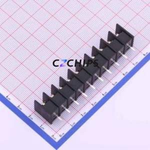 WJ25C-B-7.62-10P Barrier Terminal Block Through hole Component (THT),P=7.62mm Connector Two Sides 7.62mm 1x10P Straight Pin - Product Image 1